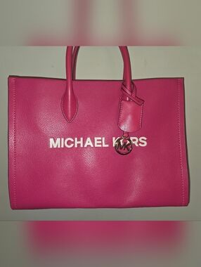 Michael Kors Pink Leather Tote Bag
